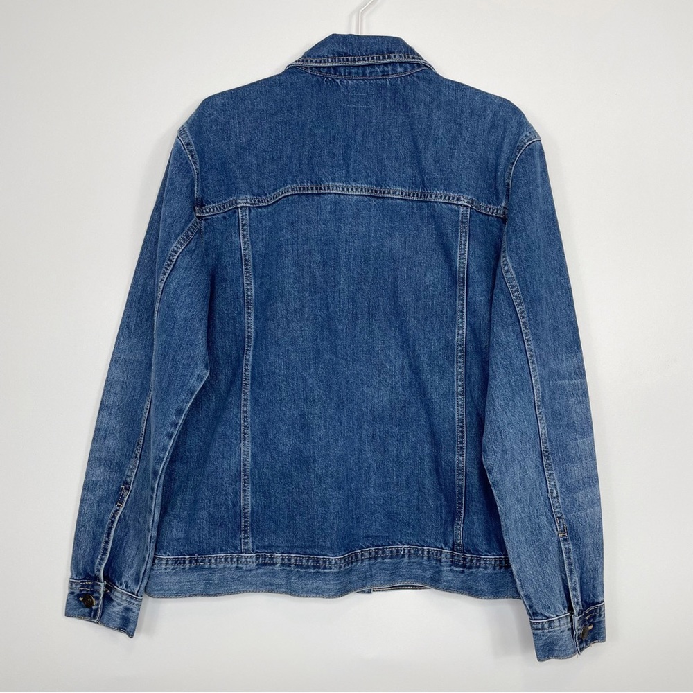 True Craft Distressed Denim Jean Trucker Jacket - Picture 2 of 8